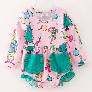 Christmas Pink Grinch Ruffle